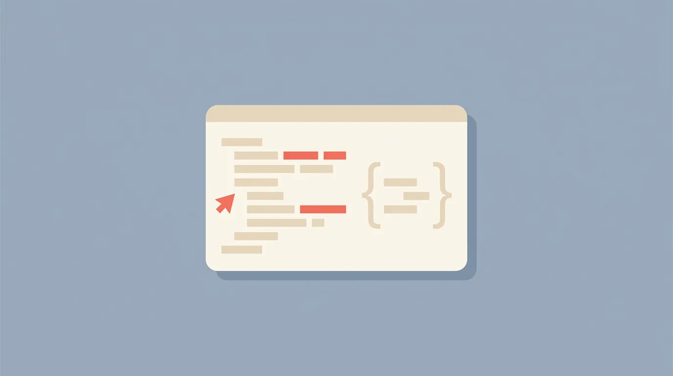 A terminal window with abstract code and a JSON response snippet.