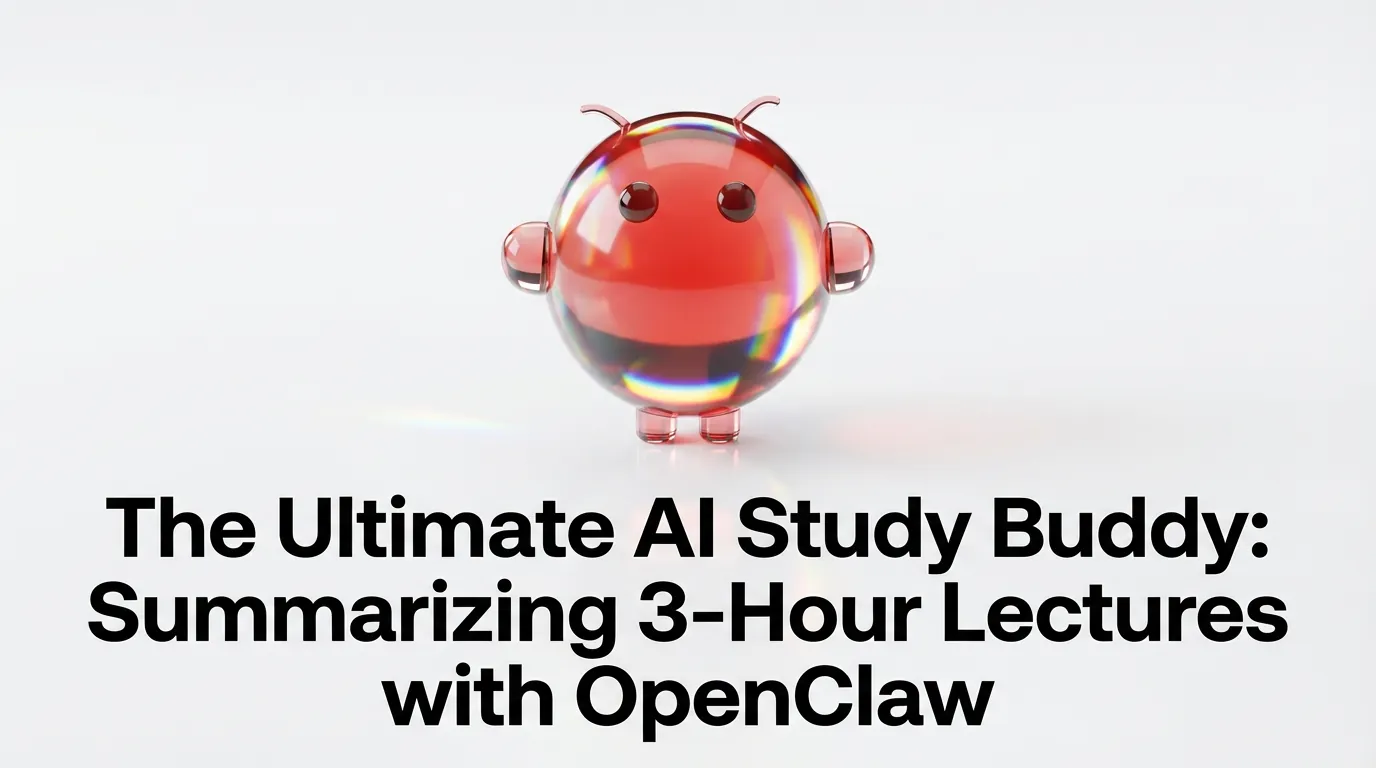 The Ultimate AI Study Buddy: Summarizing 3-Hour Lectures with OpenClaw
