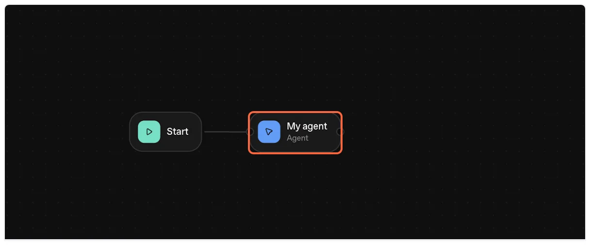 Click on the default Agent Node to configure YouTube Transcript MCP